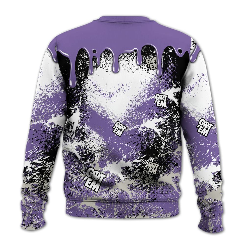 Sweatshirt To Match Dunk Low Black Raspberry - Dripping 23 Drip All Over Print
