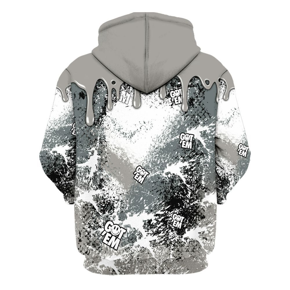 Hoodie To Match Cool Grey 9s - Dripping 23 Drip All Over Print