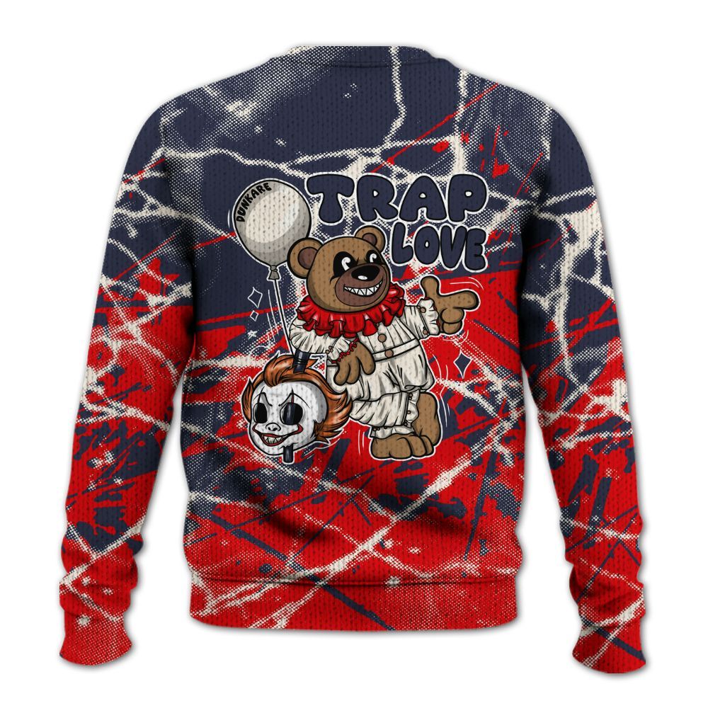 Knitted Sweater To Match Low OG Howard University 1s - Trap Loves Bear Profound