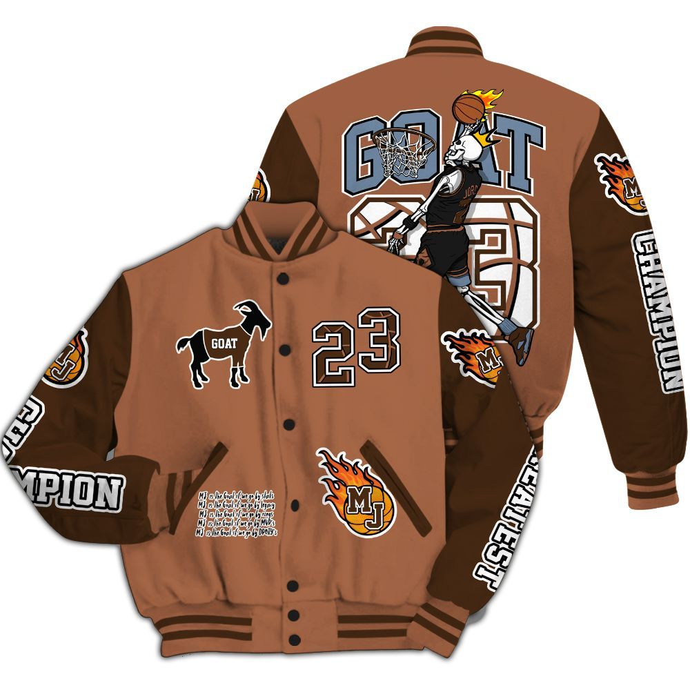 Varsity Jacket To Match Air Foamposite Metallic Copper - 23 G.0.A.T Jump Up Basketball All Over Print
