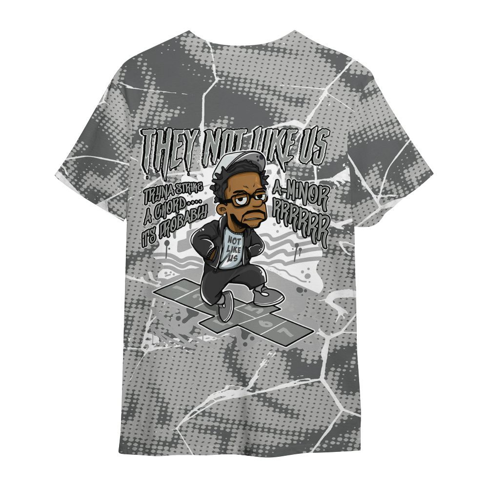 Shirt To Match Retro Wet Cement 4s - Hopscotch Dislike Us Graphic Crack All Over Print