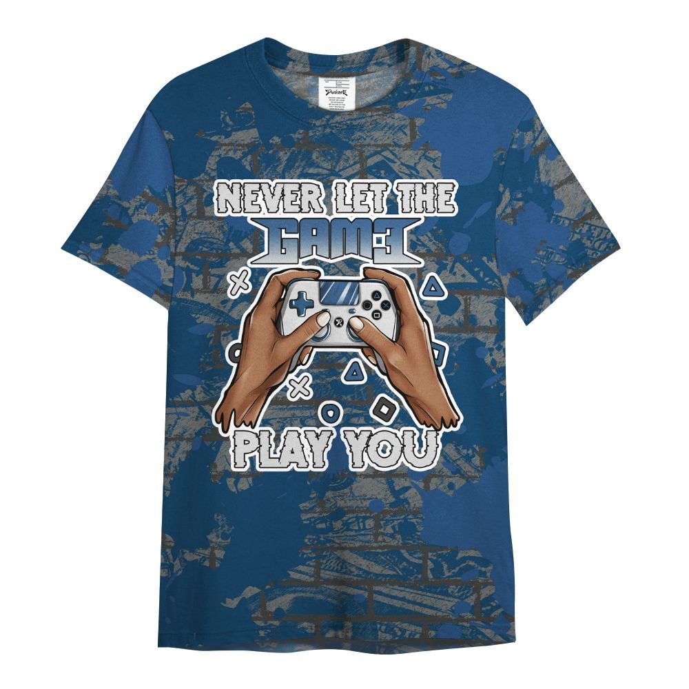 Shirt To Match High OG Midnight Navy 1s - PlayGame Human Brick All Over Print