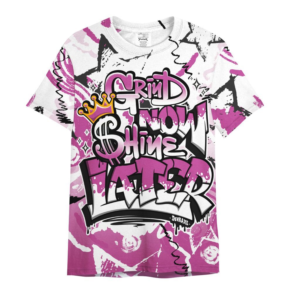 Shirt To Match Dunk Low Active Fuchsia - Grind Shine Later Drip All Over Print