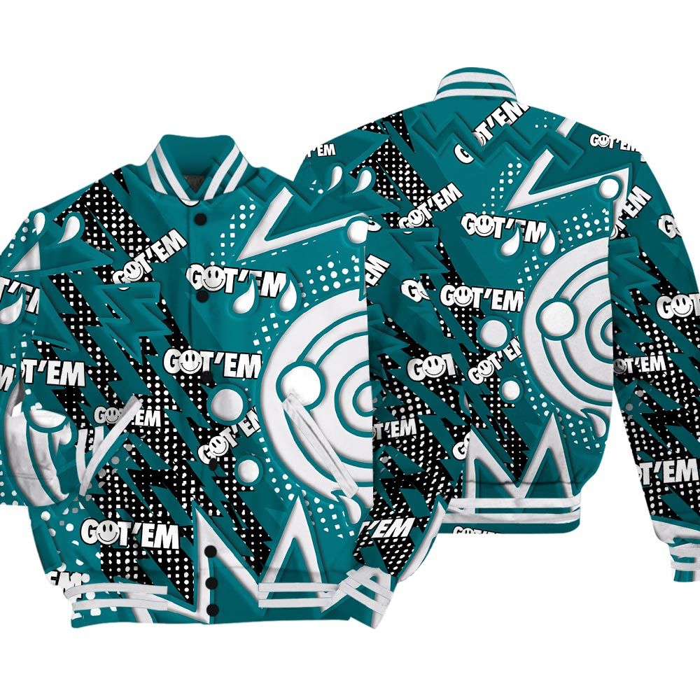 Varsity Jacket To Match Varsity Streetwear Retro Vintage 90s, Oxidized Green 4s T-Shirt, Sneaker Oxidized Green 4s Baseball Varsity Jacket 1604 NCT