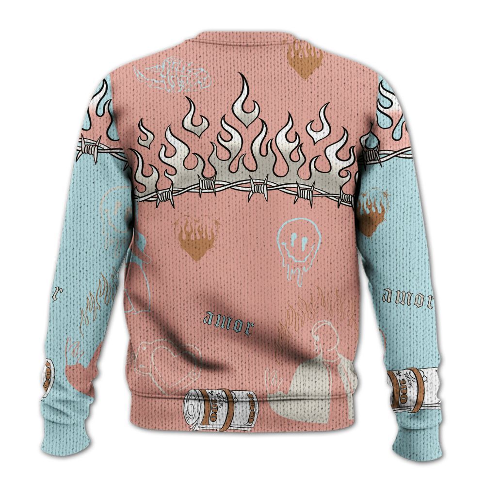 Knitted Sweater To Match Dunk Low Glacier Arctic - Snake Trust No One