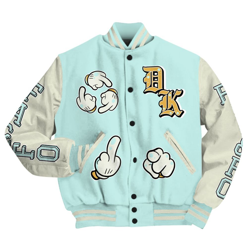 Varsity Jacket To Match Pure Platinum 4s - F Around Find Out Graphic All Over Print