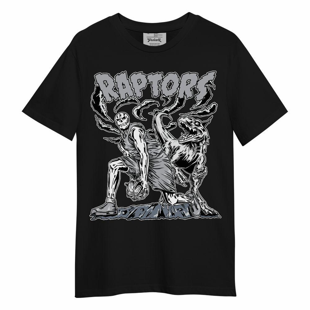 Shirt To Match Low OG Wolf Grey 1s - Raptors Skeleton Unisex Shirt