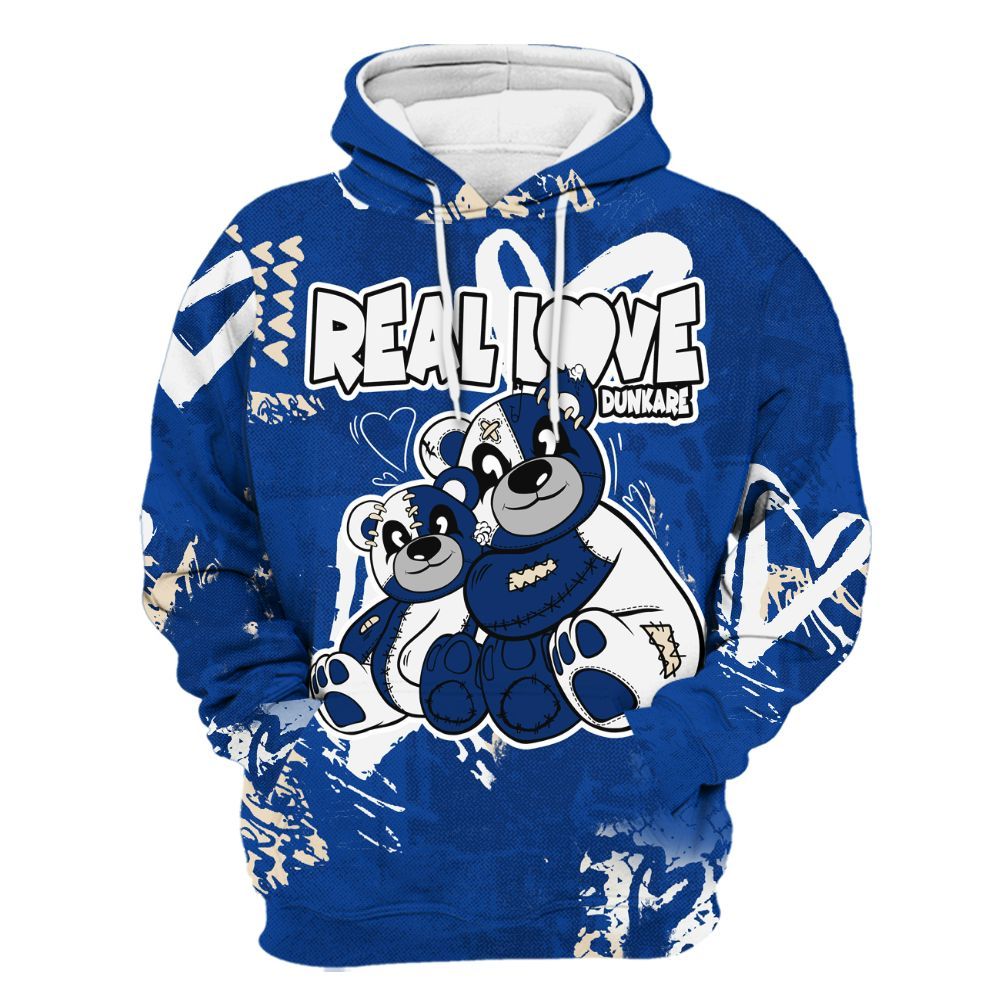 Hoodie To Match Low Game Royal 1s - Sincere Fondness Bear All Over Print
