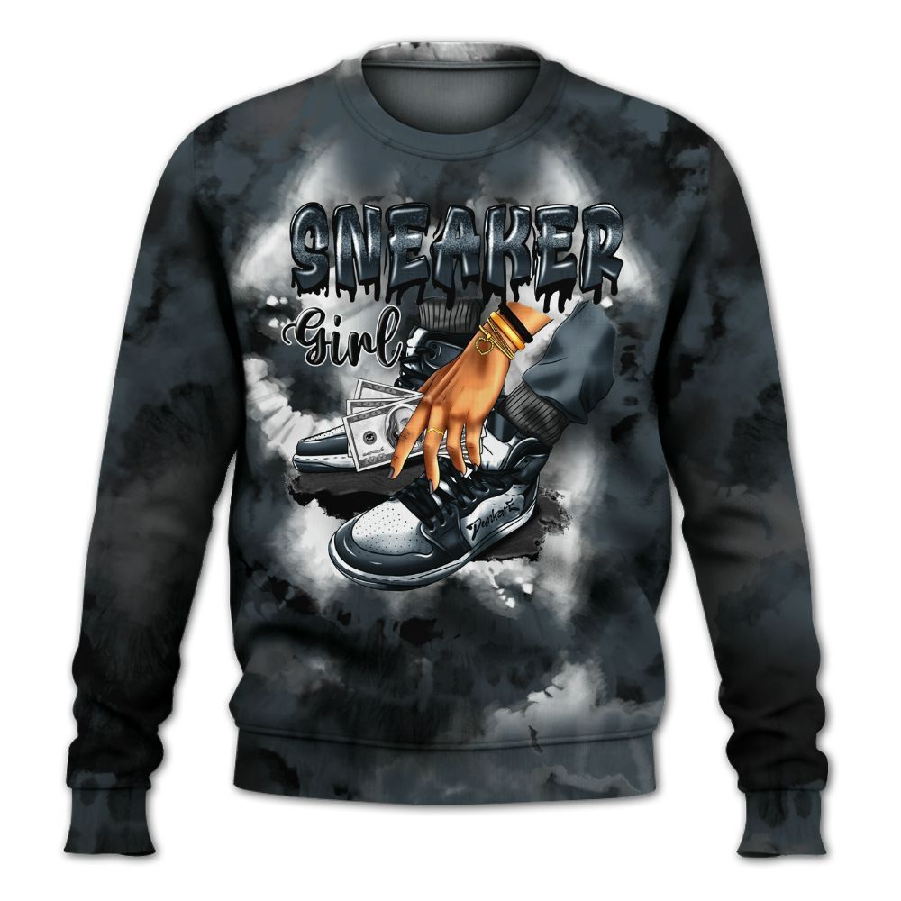 Sweatshirt To Match Air Max Sunder Gore Tex Black - SNEAKER Girl Money Drip Tie Dye All Over Print