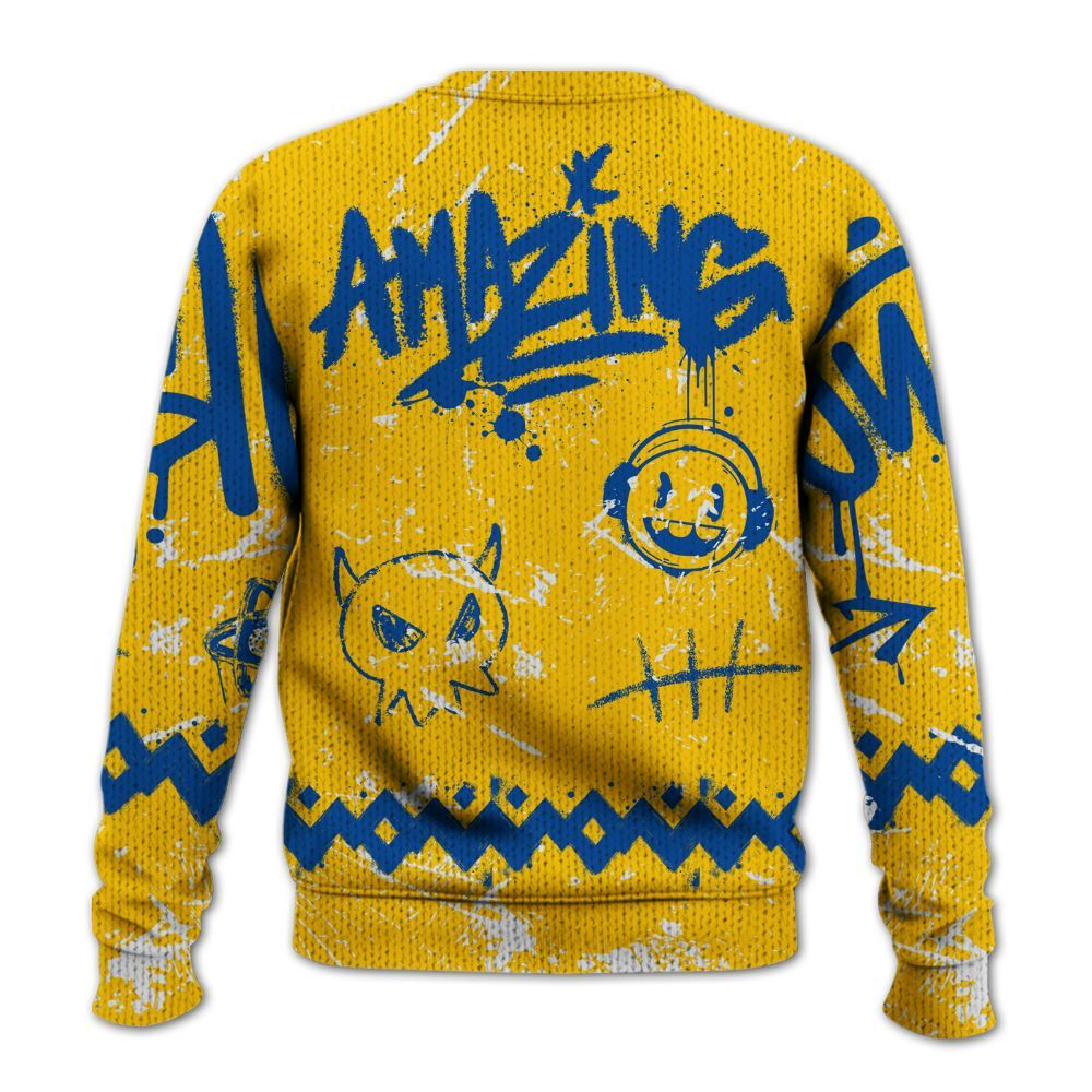 Knitted Sweater To Match High Laney 1s - Friday Sneaker Crayon