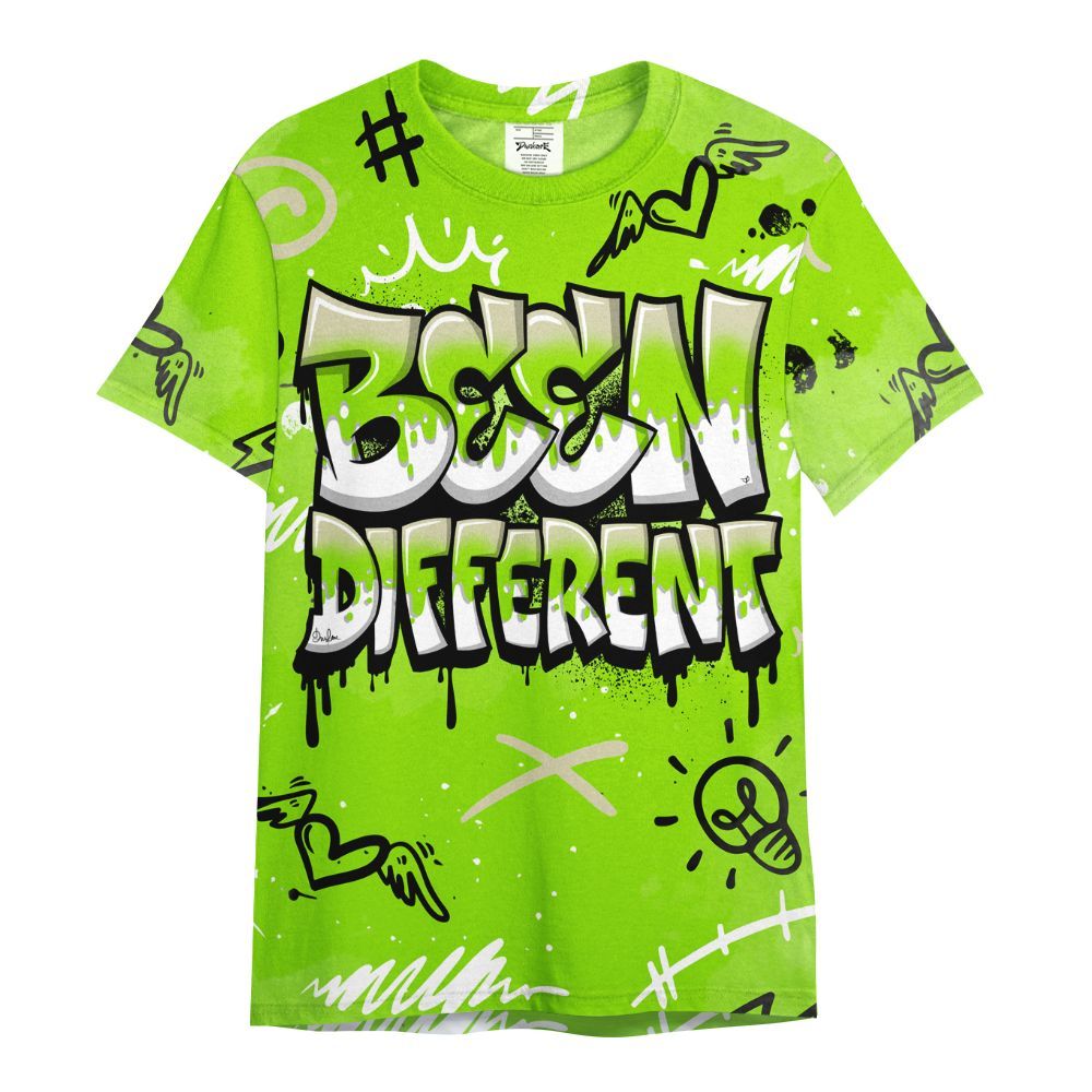 Shirt To Match Electric Green 6s - Drip Been Di2ferent All Over Print