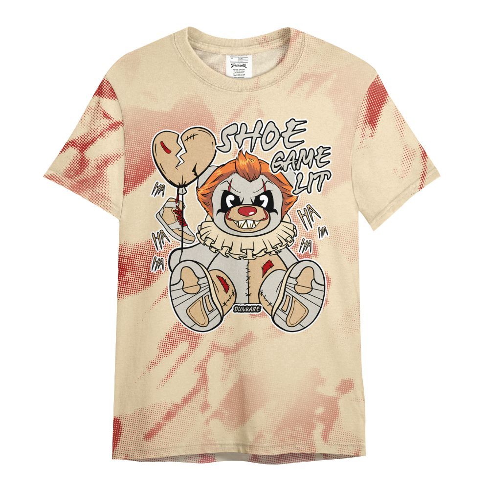 Shirt To Match Dunk Low Strawberry Waffle - Shoe Game Bear Abstract Halftone All Over Print