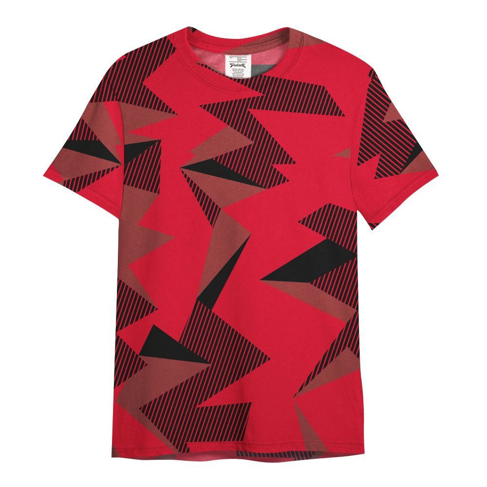 Shirt To Match Air Max Sunder Gore Tex Fire Red - Geometric Camouflage Pattern All Over Print