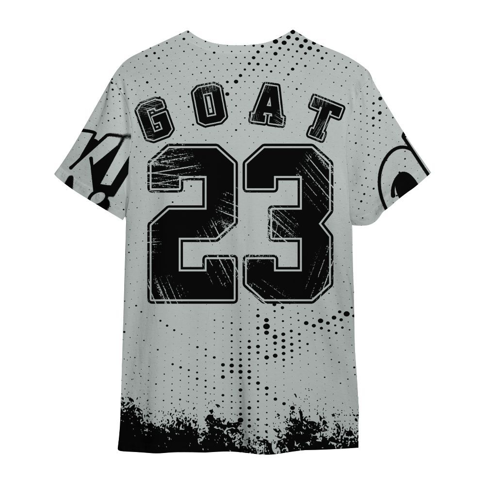 Shirt To Match Black Wolf Grey 12s - FlightMan Number 23 G.O.A.T All Over Print