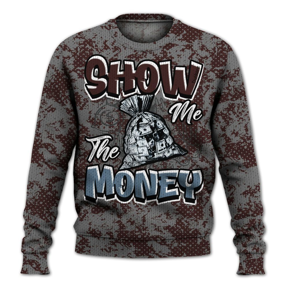 Knitted Sweater To Match Burgundy 5s - Show Me The Money Retro
