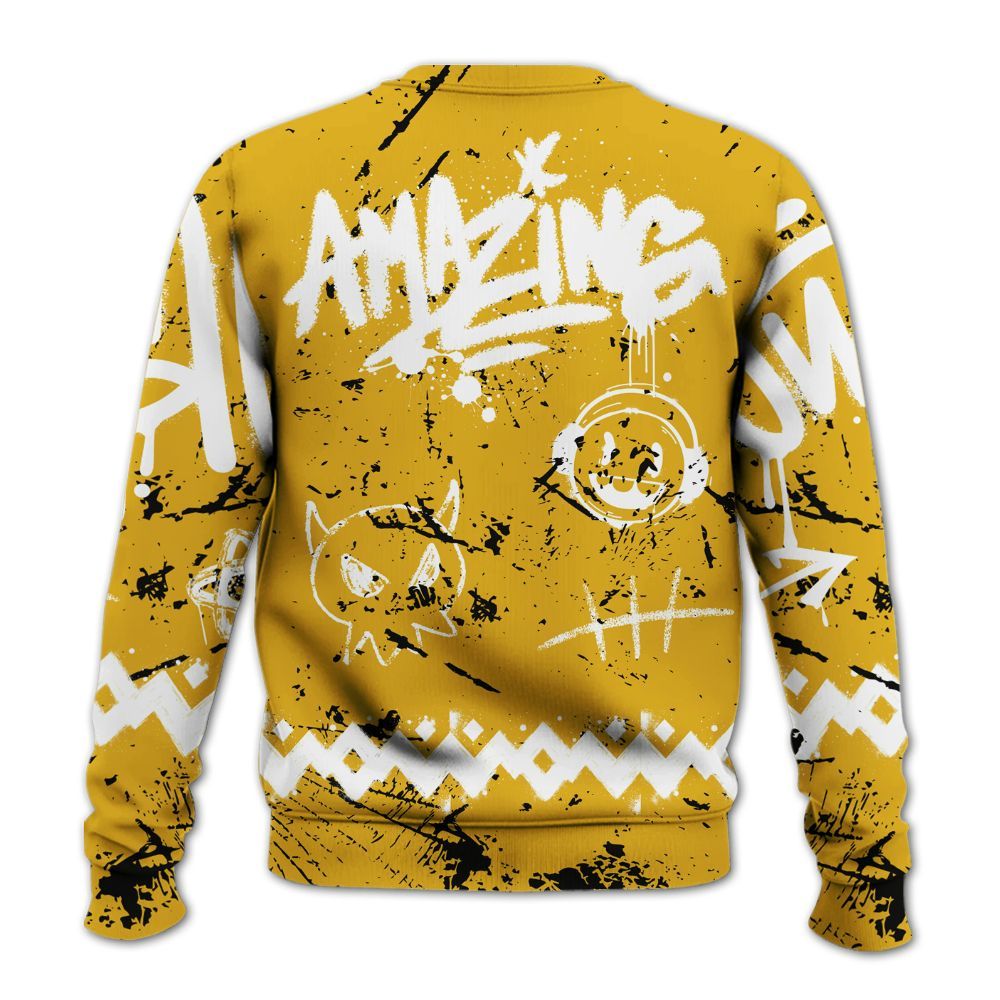 Sweatshirt To Match Vivid Sulfur 4s - Friday Sneaker Crayon All Over Print