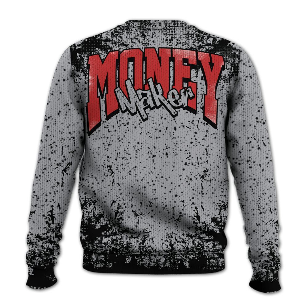 Knitted Sweater To Match White Cement 4s - Move In Silence Money Street Retro