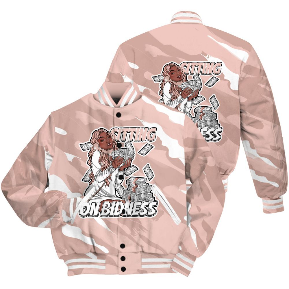 Varsity Jacket To Match Low Legend Pink 11s Shirt - Bidness Colored All Over Print