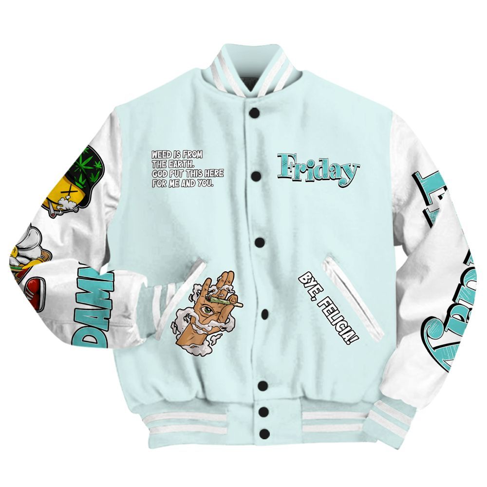 Varsity Jacket To Match KD 4 Easter Mint Candy - Friday Sneaker Stress Style All Over Print