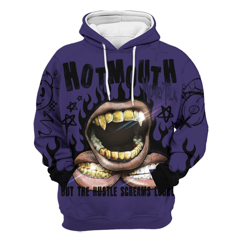 Hoodie To Match Retro Court Purple 13s - Mouth Burning Street Style All Over Print