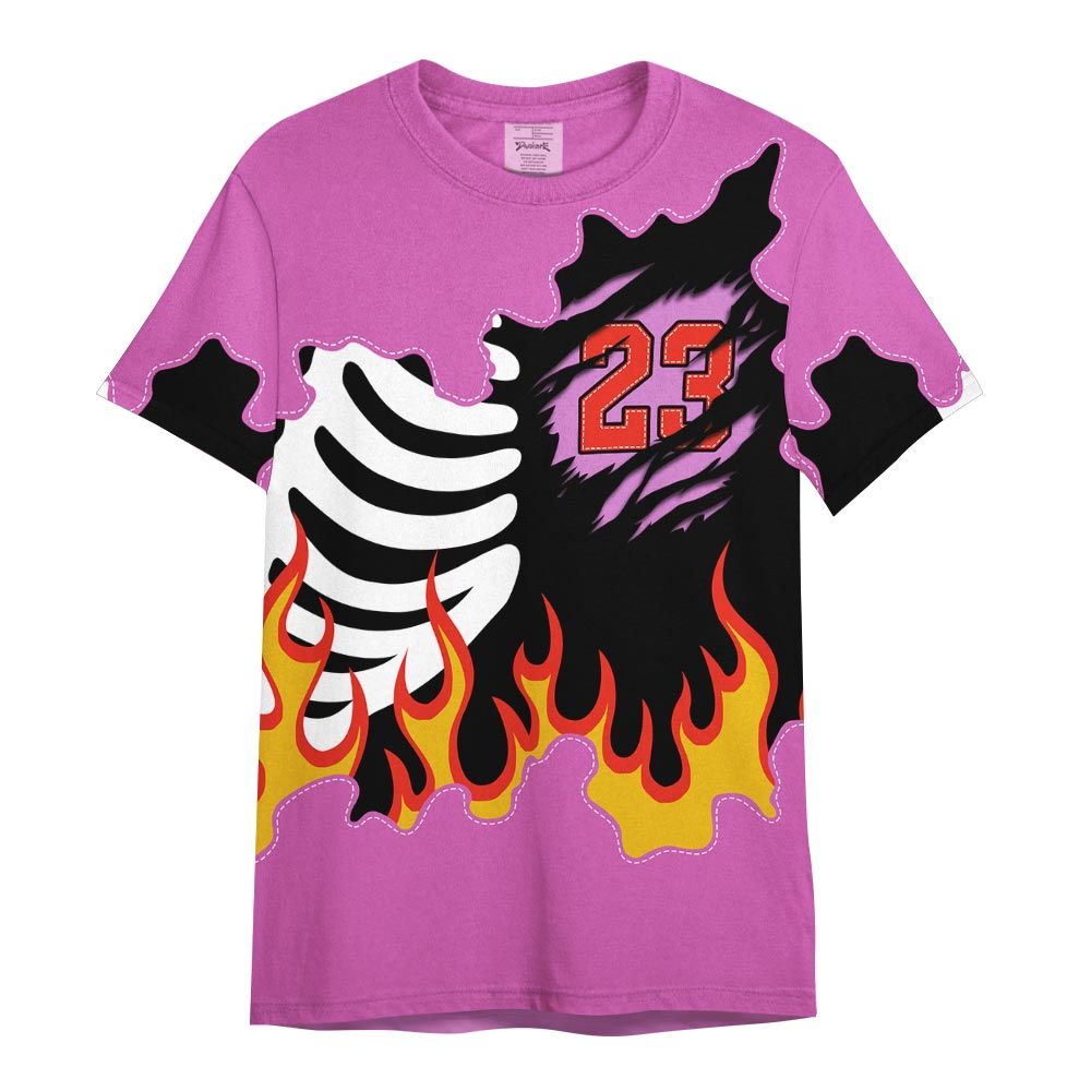 Shirt To Match Hyper Violet 4s - Burning Skeleton 23 G.O.A.T Shirt Outfit