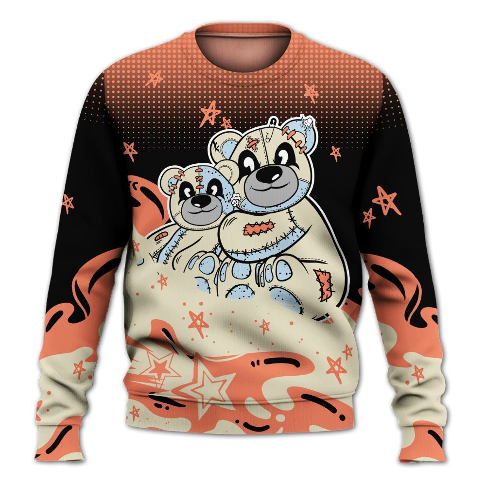 Sweatshirt To Match DJ Khaled Crimson Bliss 5s - Sincere Fondness Bear Stars All Over Print