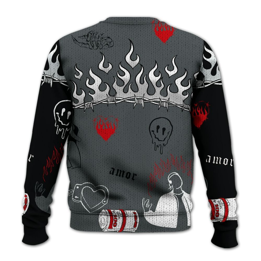 Knitted Sweater To Match Black RM Nigel Sylvester 4s - Snake Trust No One