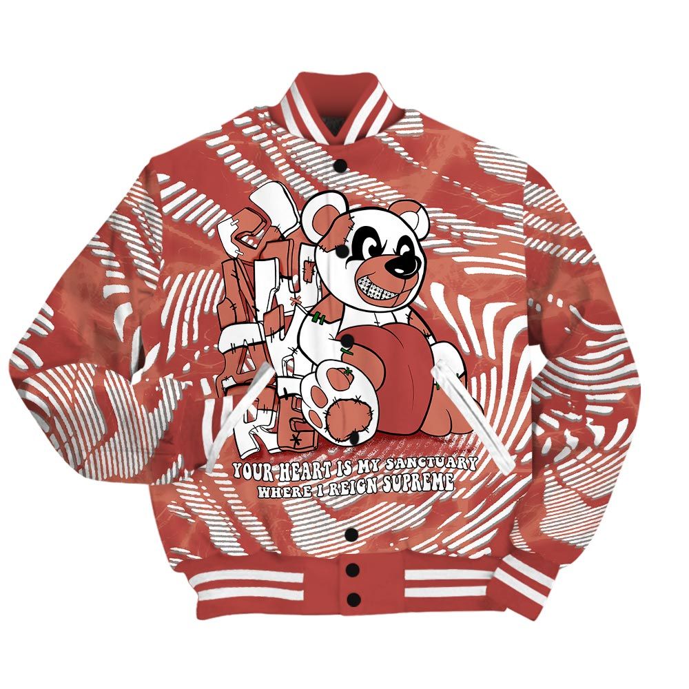 Varsity Jacket To Match Dune Red 13s - Possession Bear Fume Varsity Jacket Unisex