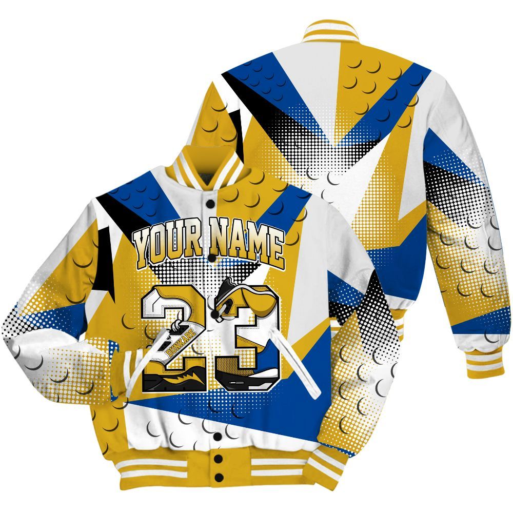Varsity Jacket To Match High Laney 1s Shirt, Poly Custom Name Number 23 5s All Over Print