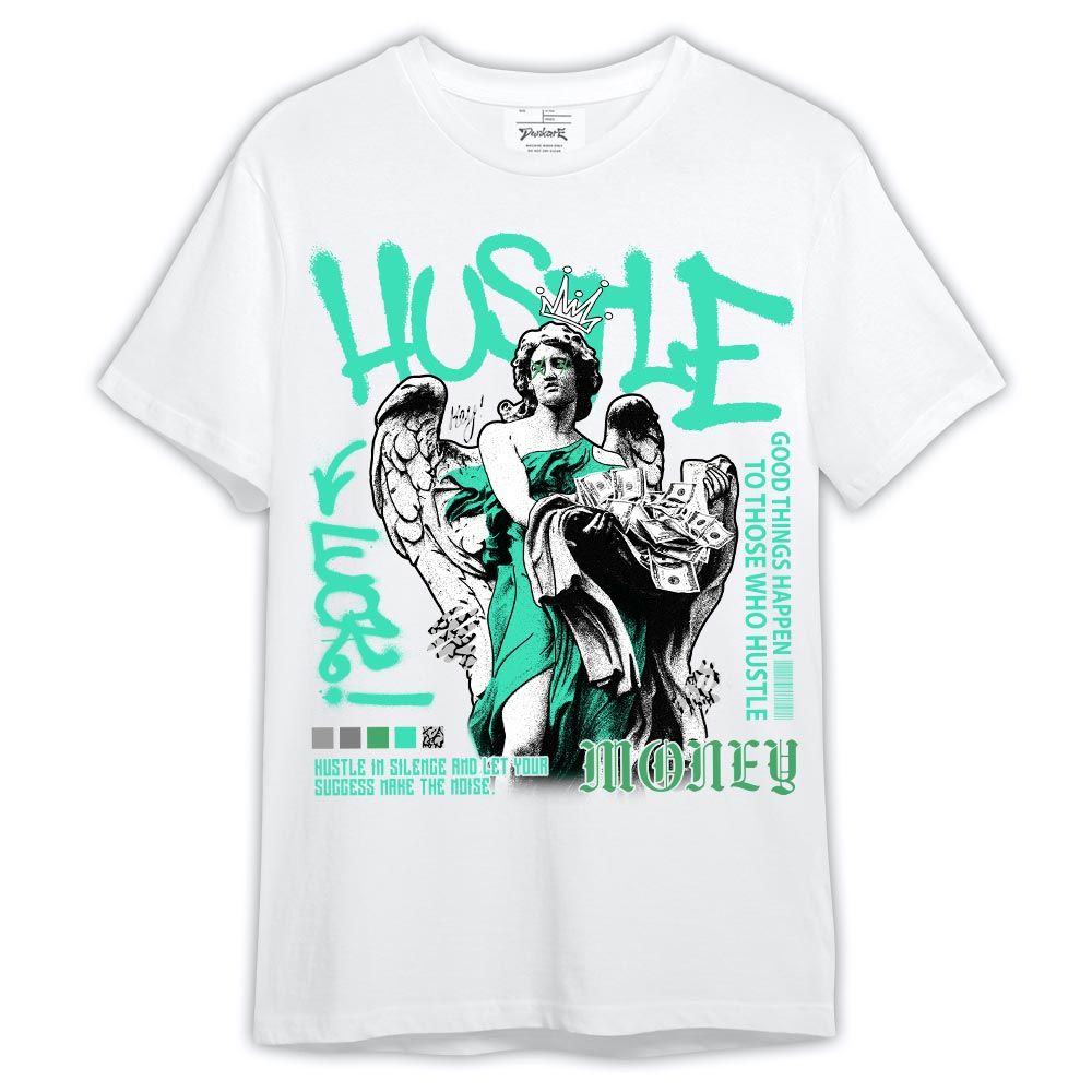 Shirt To Match Black Green Glow 3s - Lucky Money Retro Shirt Green Glow 3s Outfit