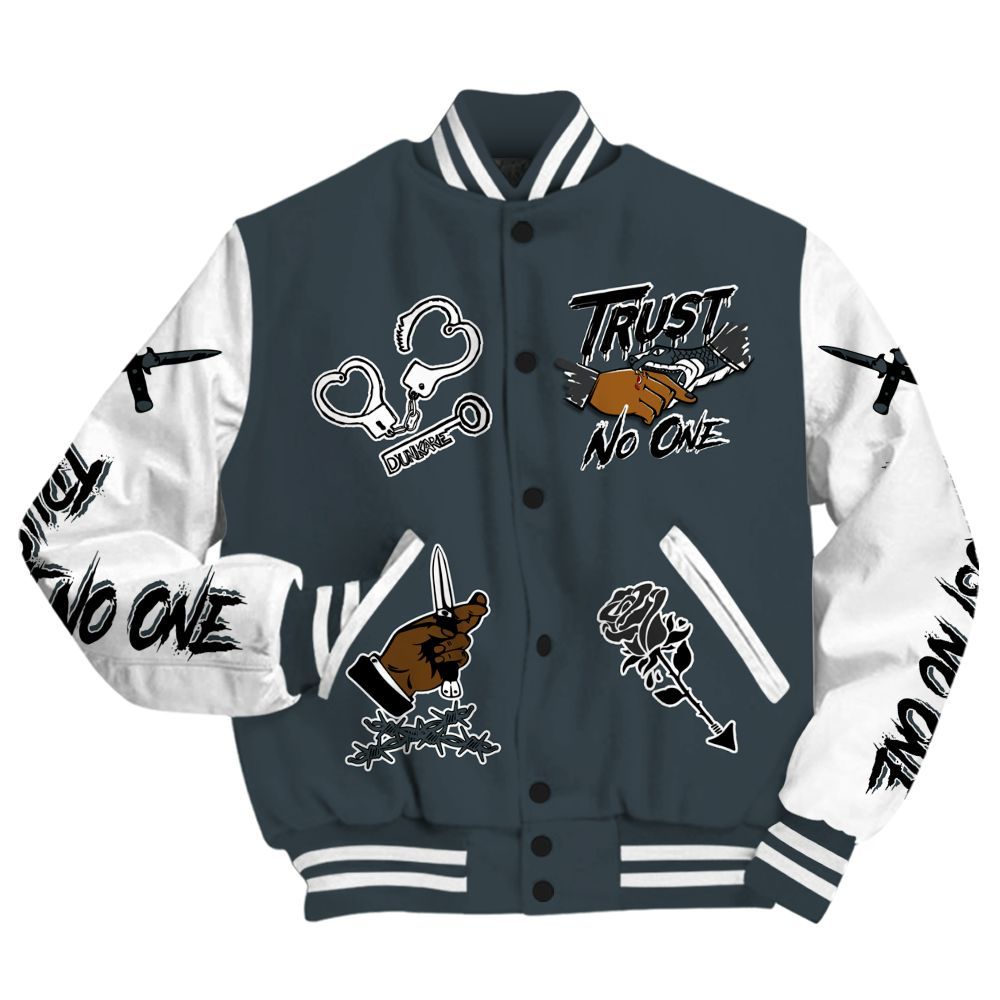 Varsity Jacket To Match Air Max Sunder Gore Tex Black - Trust No One Dripping All Over Print