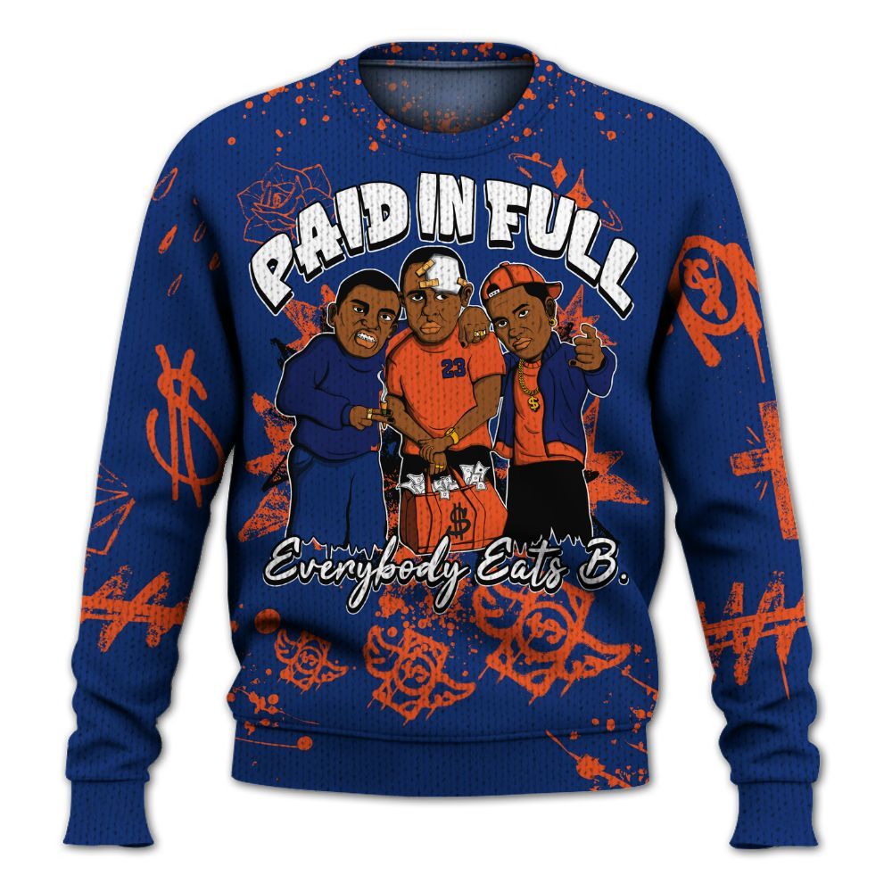 Knitted Sweater To Match Suede GS League - Everybody Paid In Full Crayon