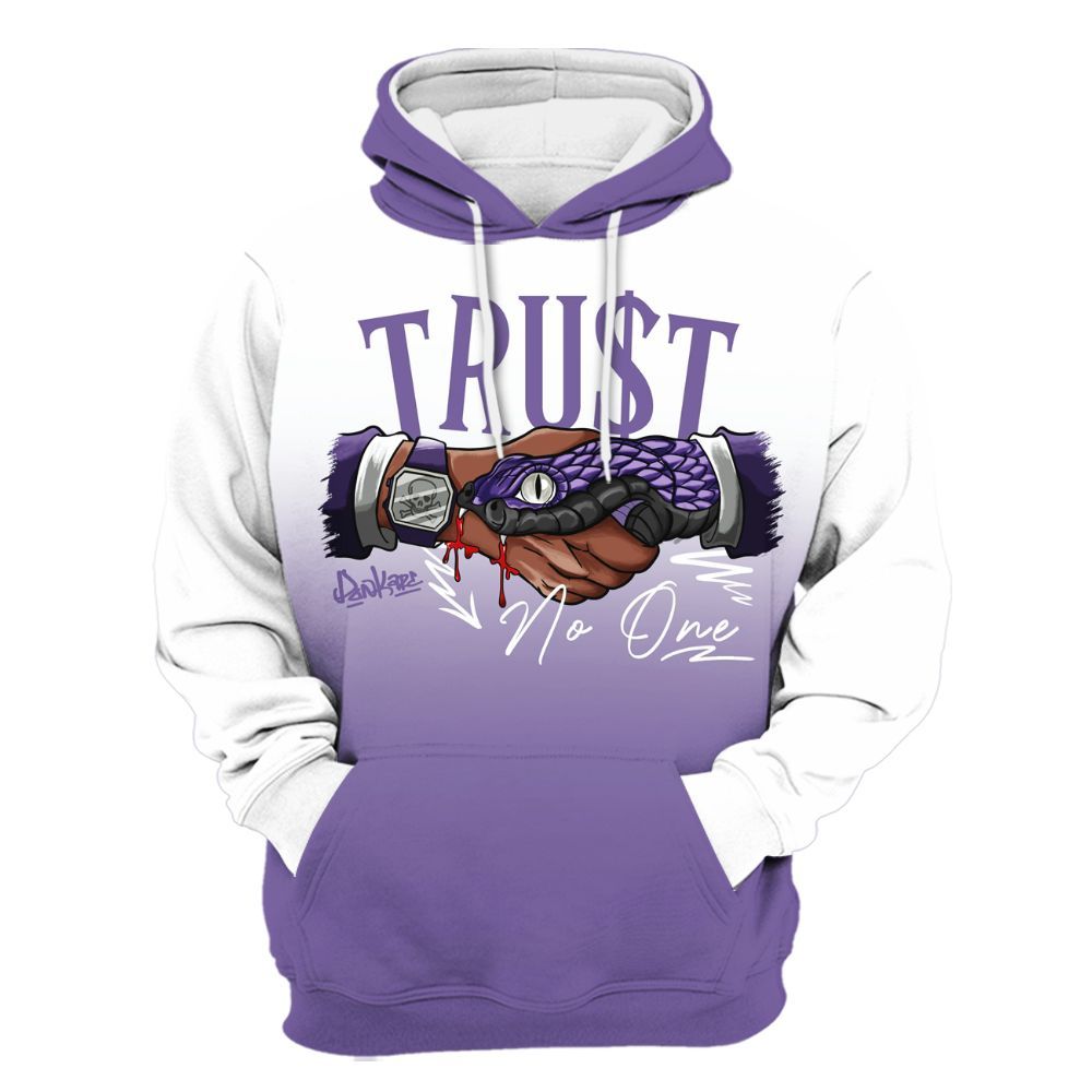Hoodie To Match Dunk Low Black Raspberry - Snake Trust No One Drip All Over Print