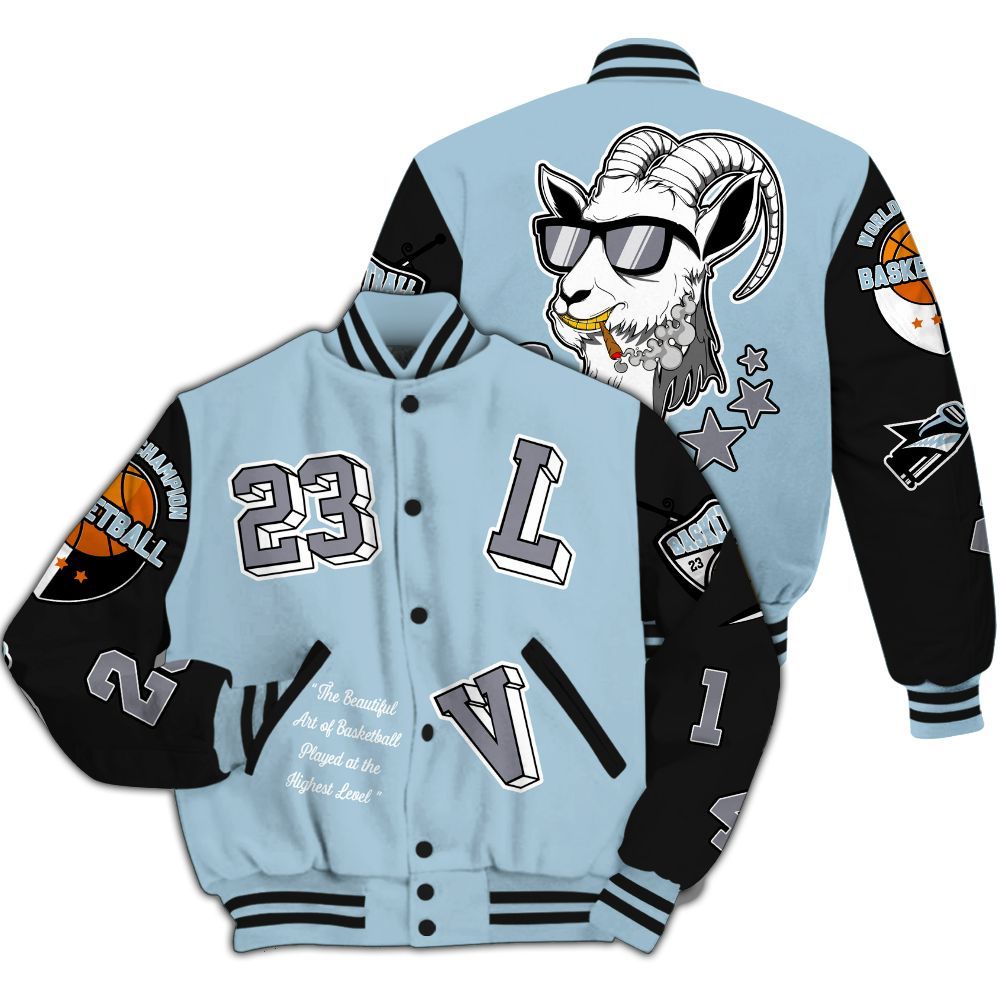 Varsity Jacket To Match Chambray 7s - The GOAT Got Em Streetwear All Over Print