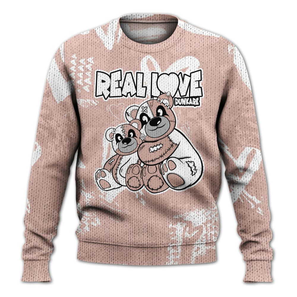 Knitted Sweater To Match Low Legend Pink 11s - Sincere Fondness Bear