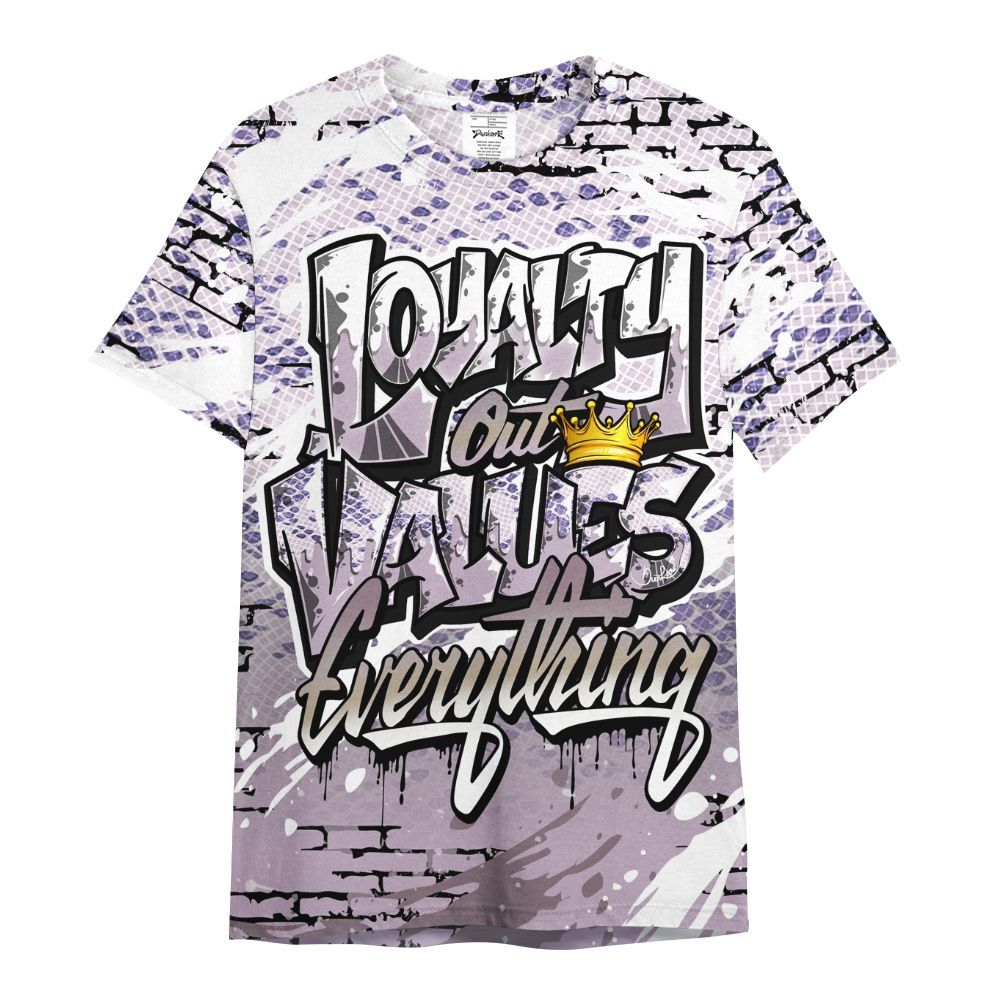 Shirt To Match Air Force 1 Low Purple Snake - Values Of Loyalty Drip All Over Print