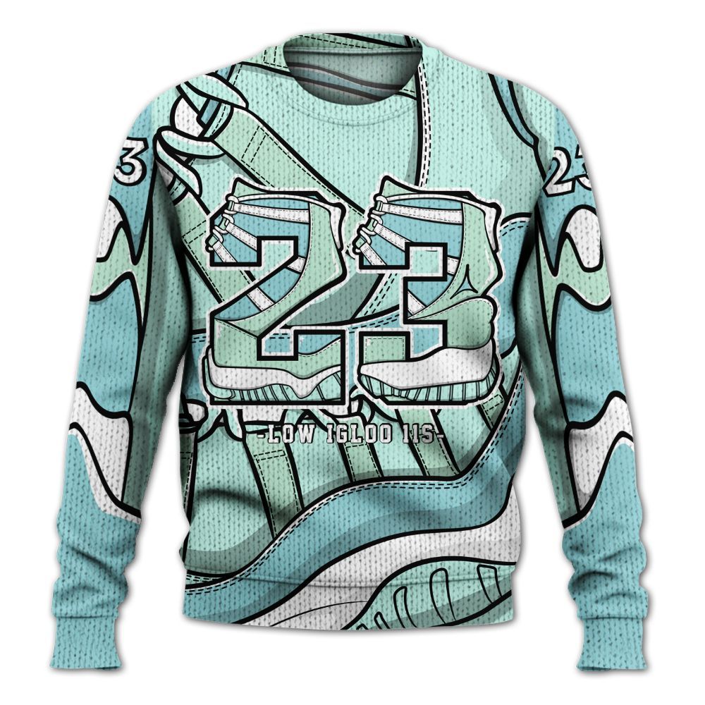 Sweater To Match Retro Low Igloo 11s - DNumber 23 Style 11s Graphic