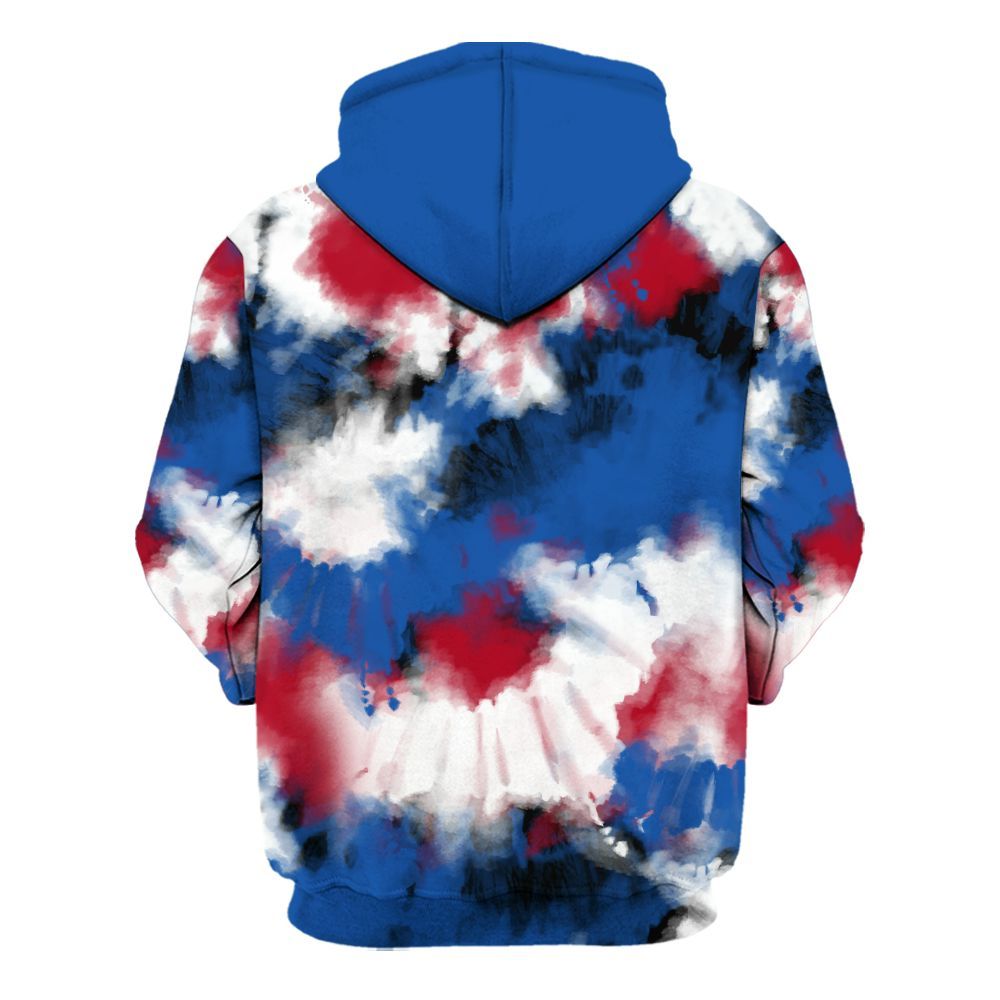 Hoodie To Match Air Griffey Max Black Red Navy Blue 1s - Tie Dye FK Around Find Out All Over Print