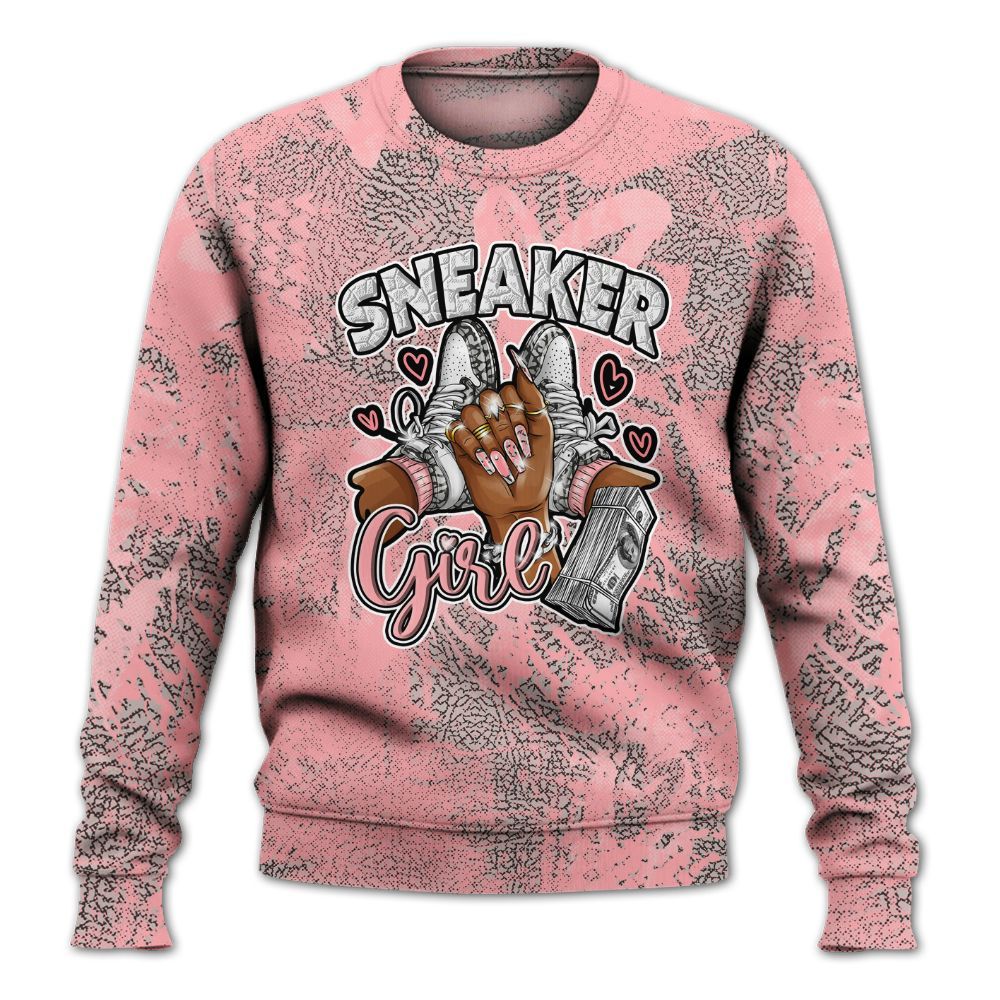 Sweatshirt To Match Retro Wings 3s - Sneakerz Girlz Heart Grunge All Over Print