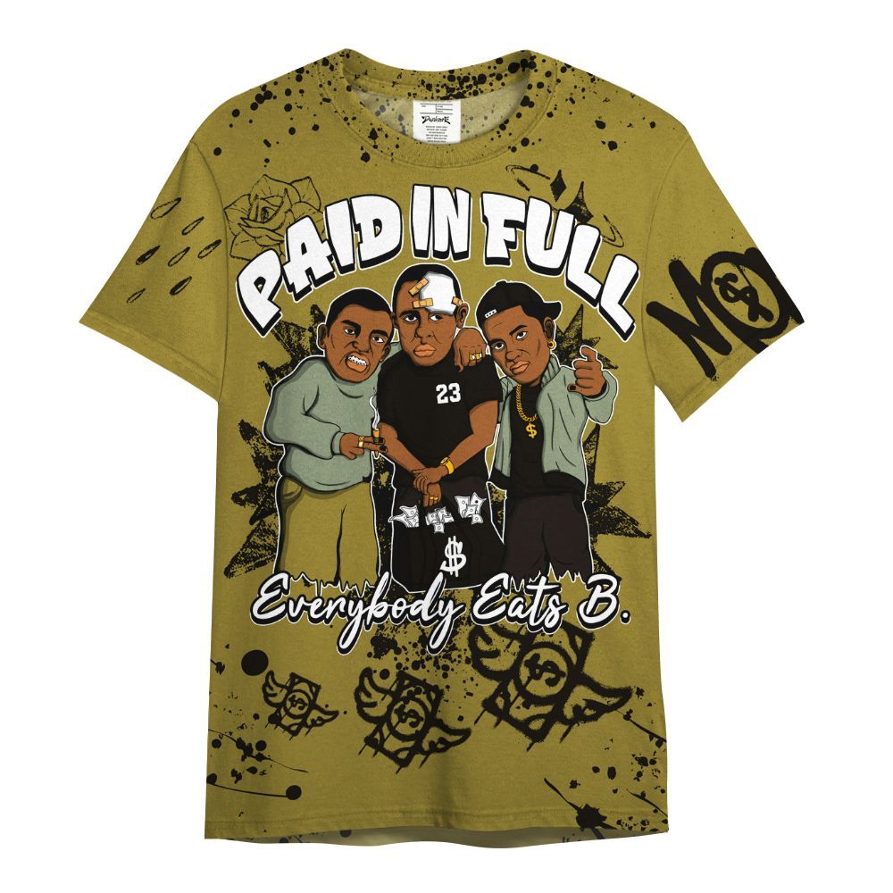 Shirt To Match Air Flightposite Metallic Gold - Everybody Paid In Full Crayon All Over Print