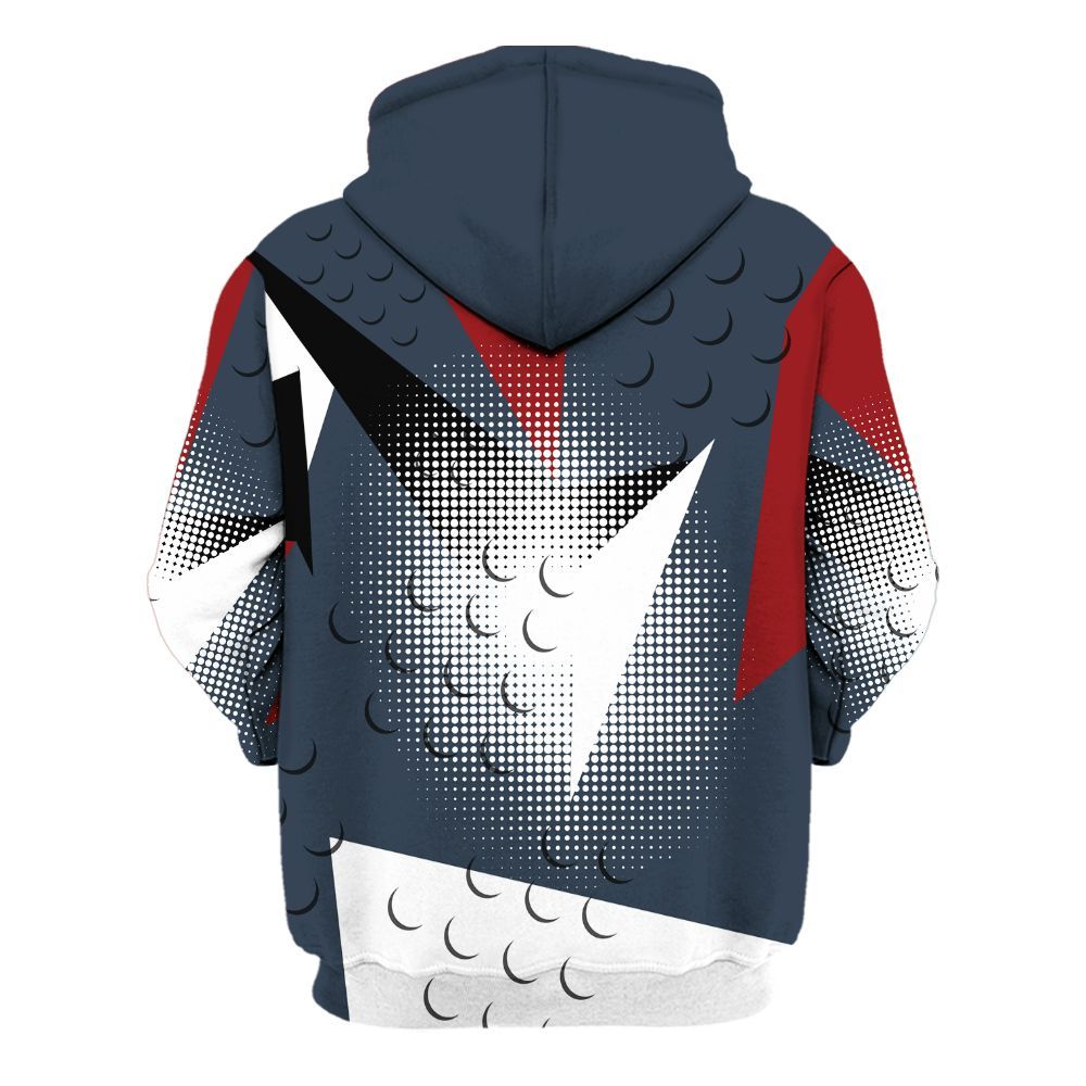 Hoodie To Match Navy Blue 2024 6s - Poly Custom Name Number 23 5s All Over Print