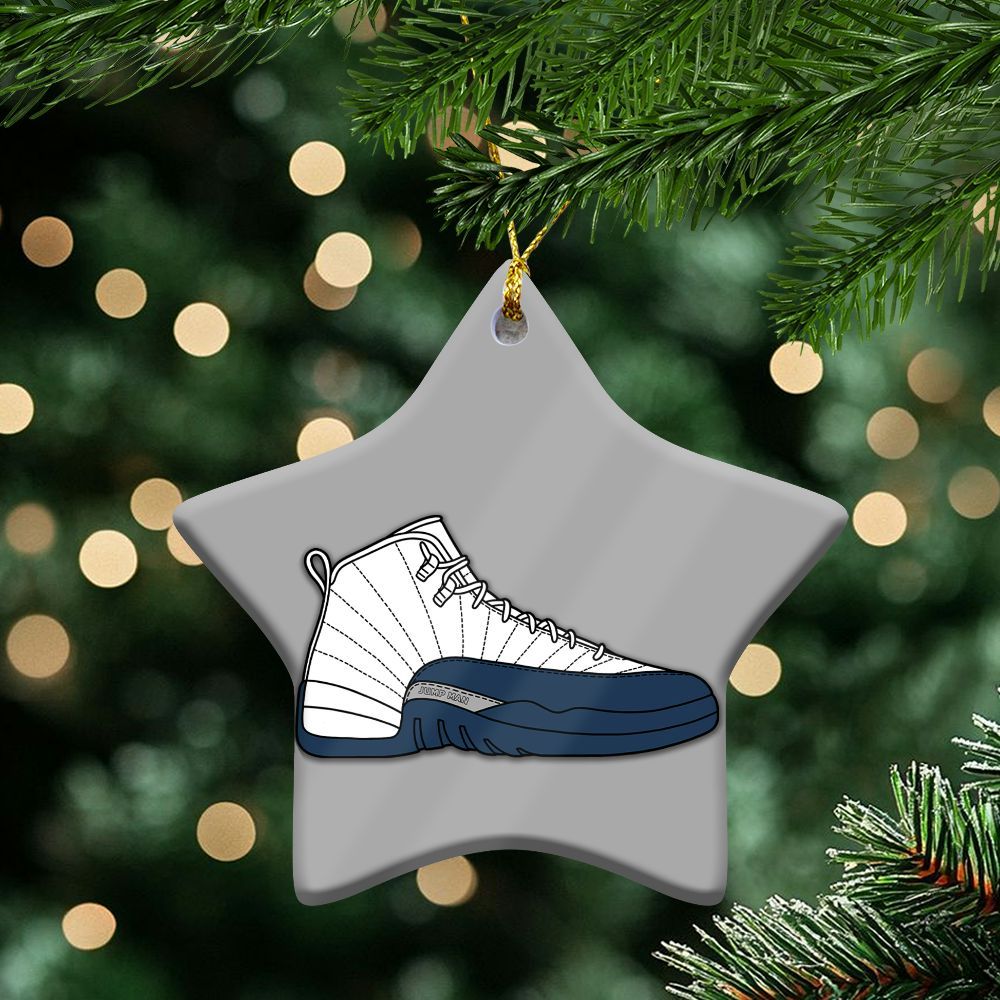 Retro French Blue 2025 12s Ceramic Ornaments