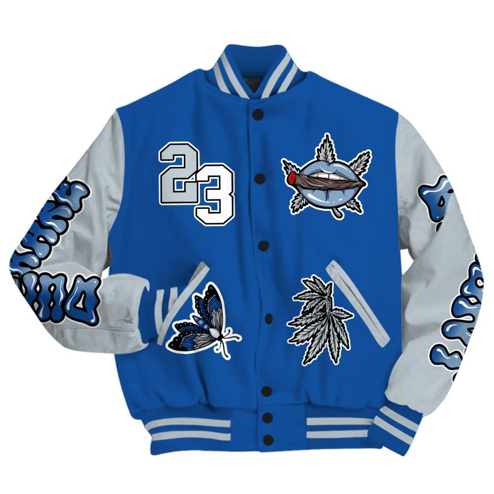 Varsity Jacket To Match Low Space Royal 11s - Bluntz Unique All Over Print