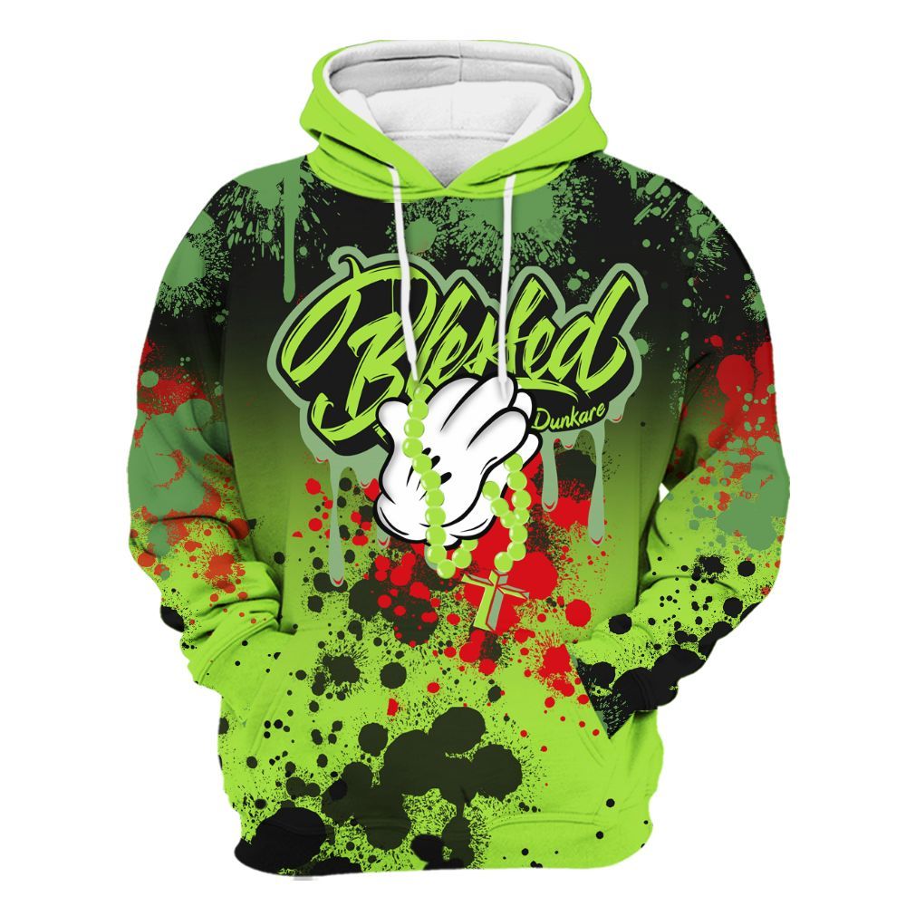 Hoodie To Match Kobe 6 SE Grinch - God Blessed Ink Drip All Over Print