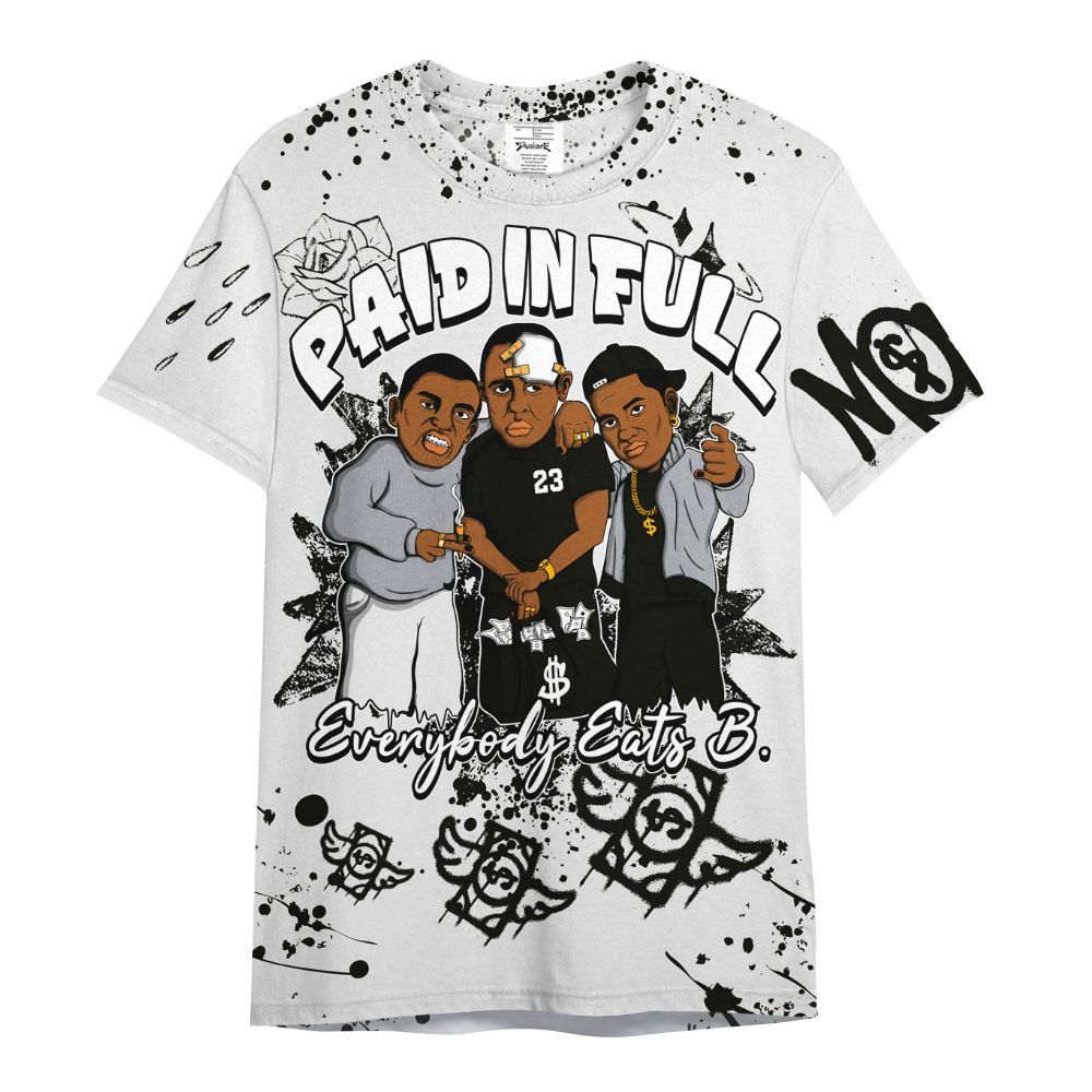 Shirt To Match Baroque Brown 12s - Everybody Paid In Full Crayon All Over Print