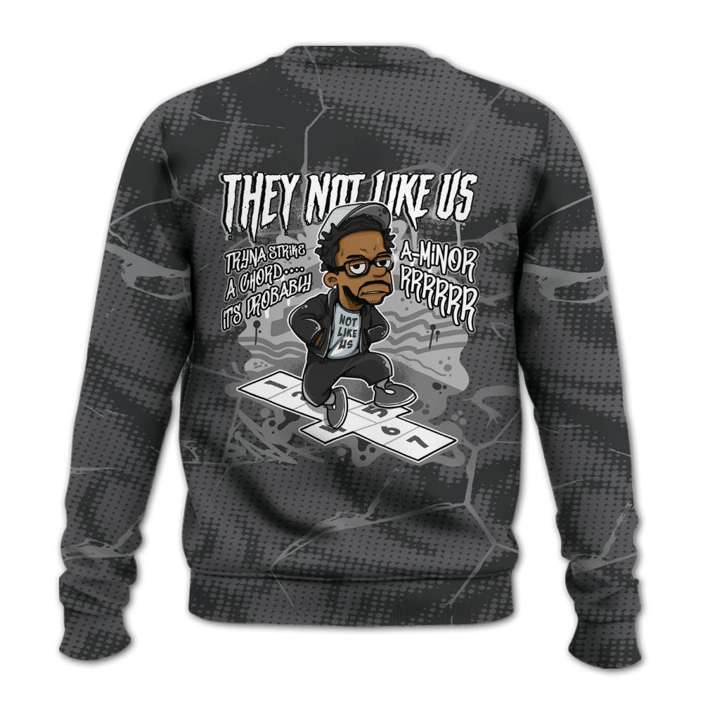 Sweatshirt To Match White Thunder 4s - Hopscotch Dislike Us Graphic Crack All Over Print