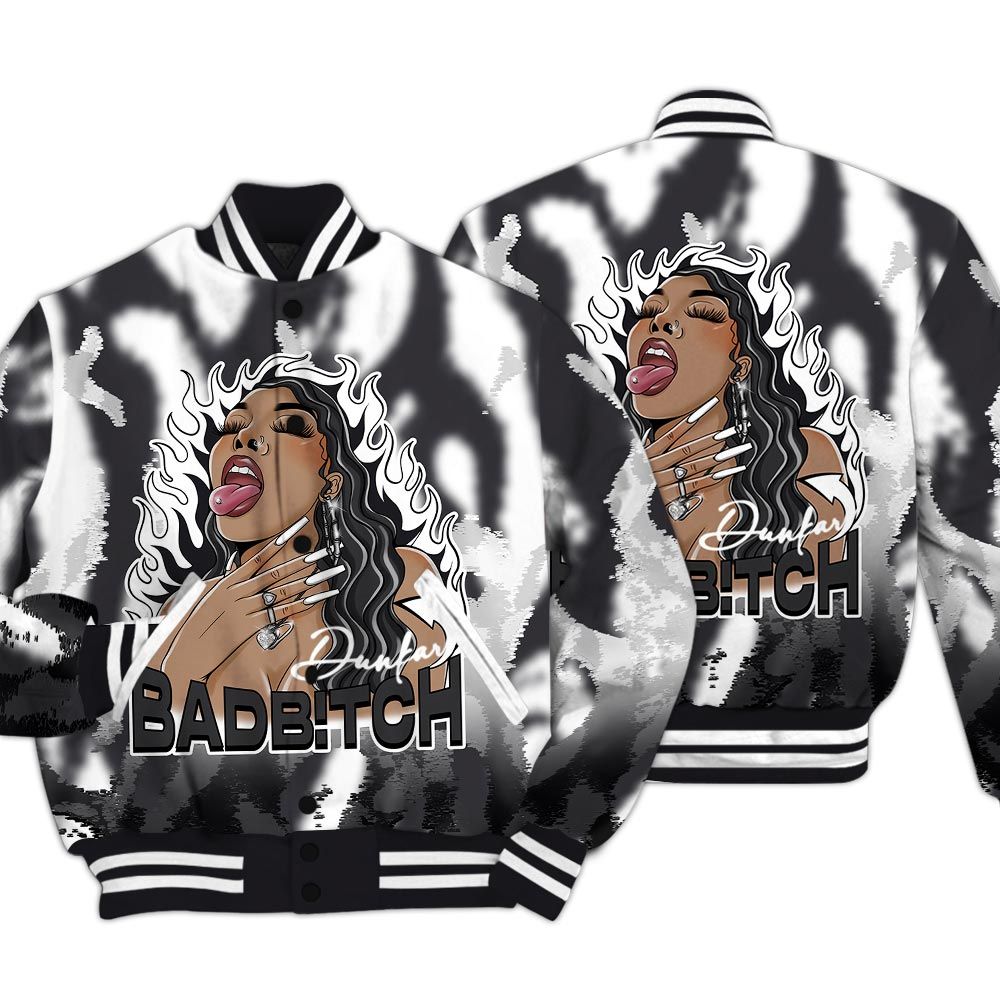 Varsity Jacket To Match White Thunder 4s - Bad B!tch Burn Varsity Jacket Unisex