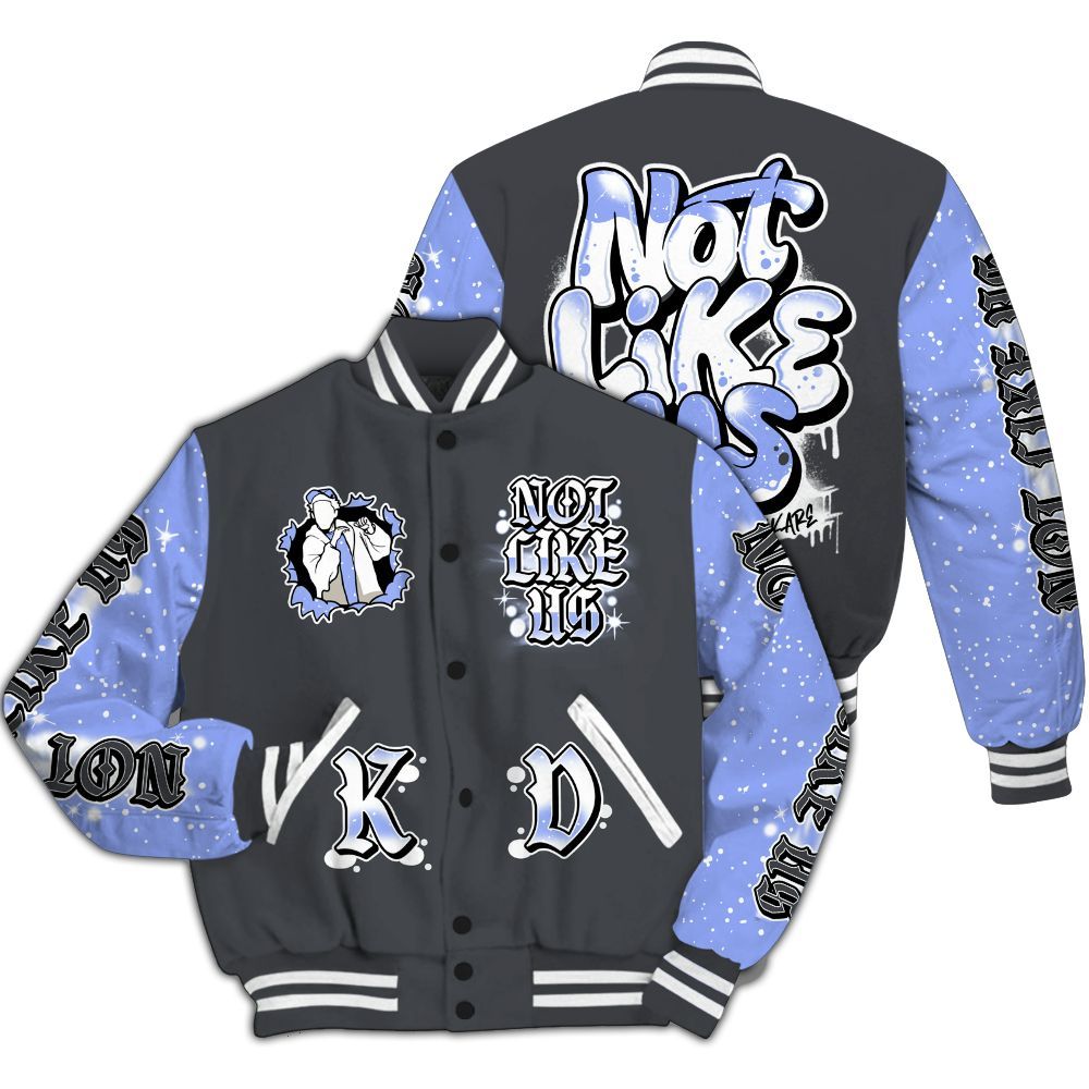 Varsity Jacket To Match Retro Awake Racer Blue - None Like Us All Over Print