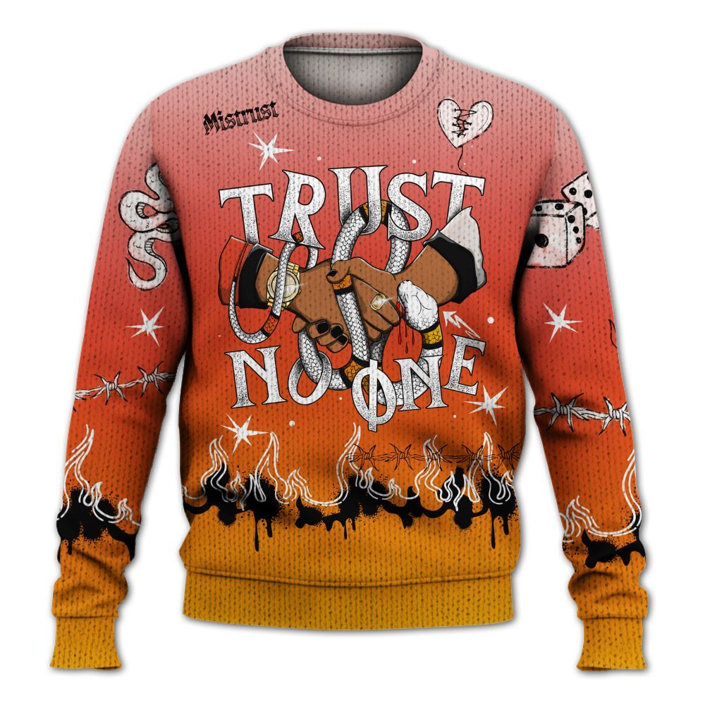 Knitted Sweater To Match Dunk High Candy Corn - Trust No One Snake-Bite Doodle Crayon