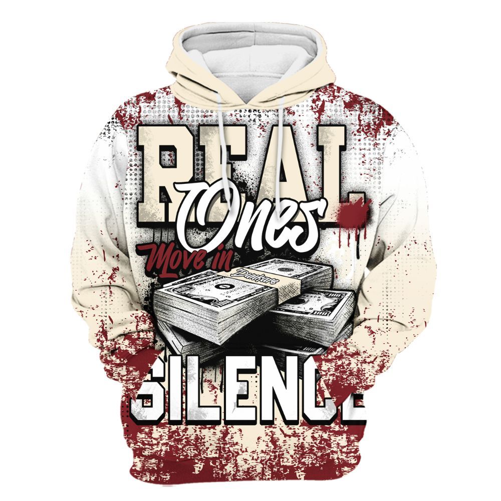 Hoodie To Match Valentine's Day 2026 4s - Move In Silence Money Street Retro All Over Print